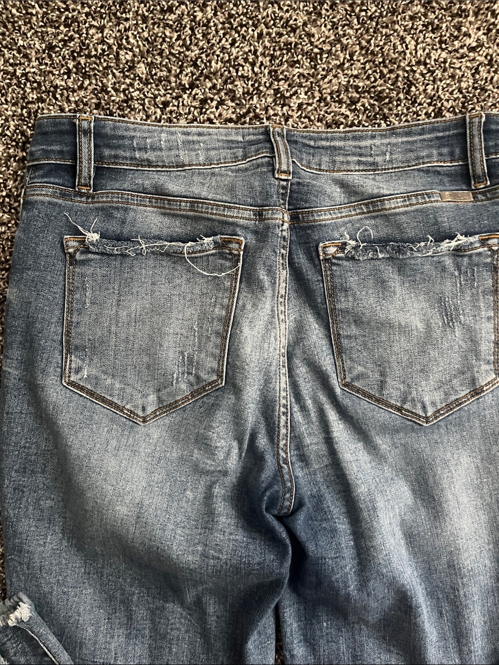 KanCan Distressed Button-Fly Ankle Jeans - Blue - Picture 5 of 5